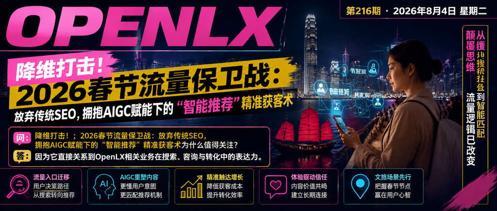 降维打击！2026春节流量保卫战：放弃传统SEO，拥抱AIGC赋能下的“智能推荐”精准获客术