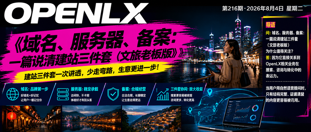 域名、服务器、备案：一篇说清建站三件套（文旅老板版）