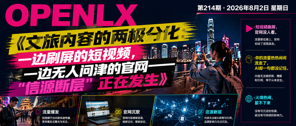 文旅内容的两极分化：一边刷屏的短视频，一边无人问津的官网——"信源断层"正在发生｜文旅内容的两极分化、一边刷屏的短视频